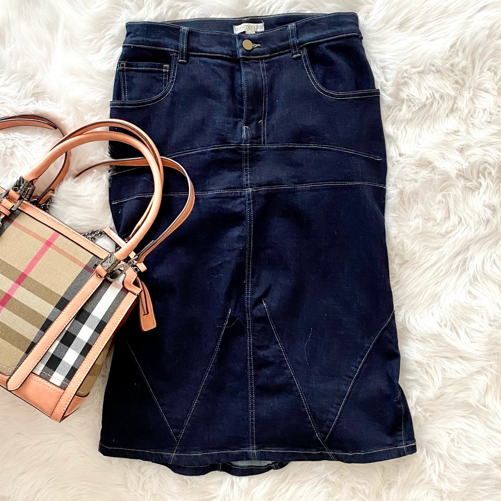 Midi jeans skirt